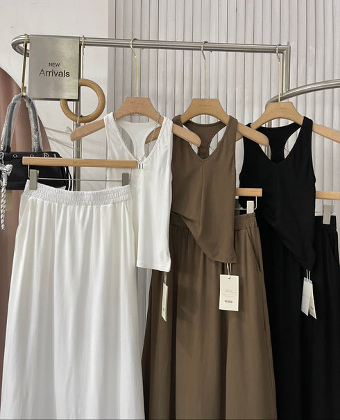Two Piece Tank Top with Skirt
